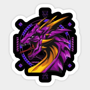 Horned Purple Dragon Sticker